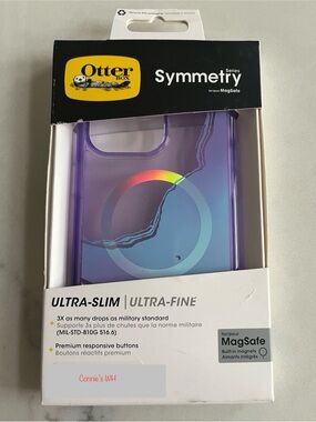 OtterBox Symmetry Series Ultra-Slim Purple MagSafe Case for 15 pro max